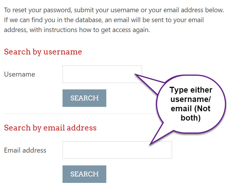 forget password